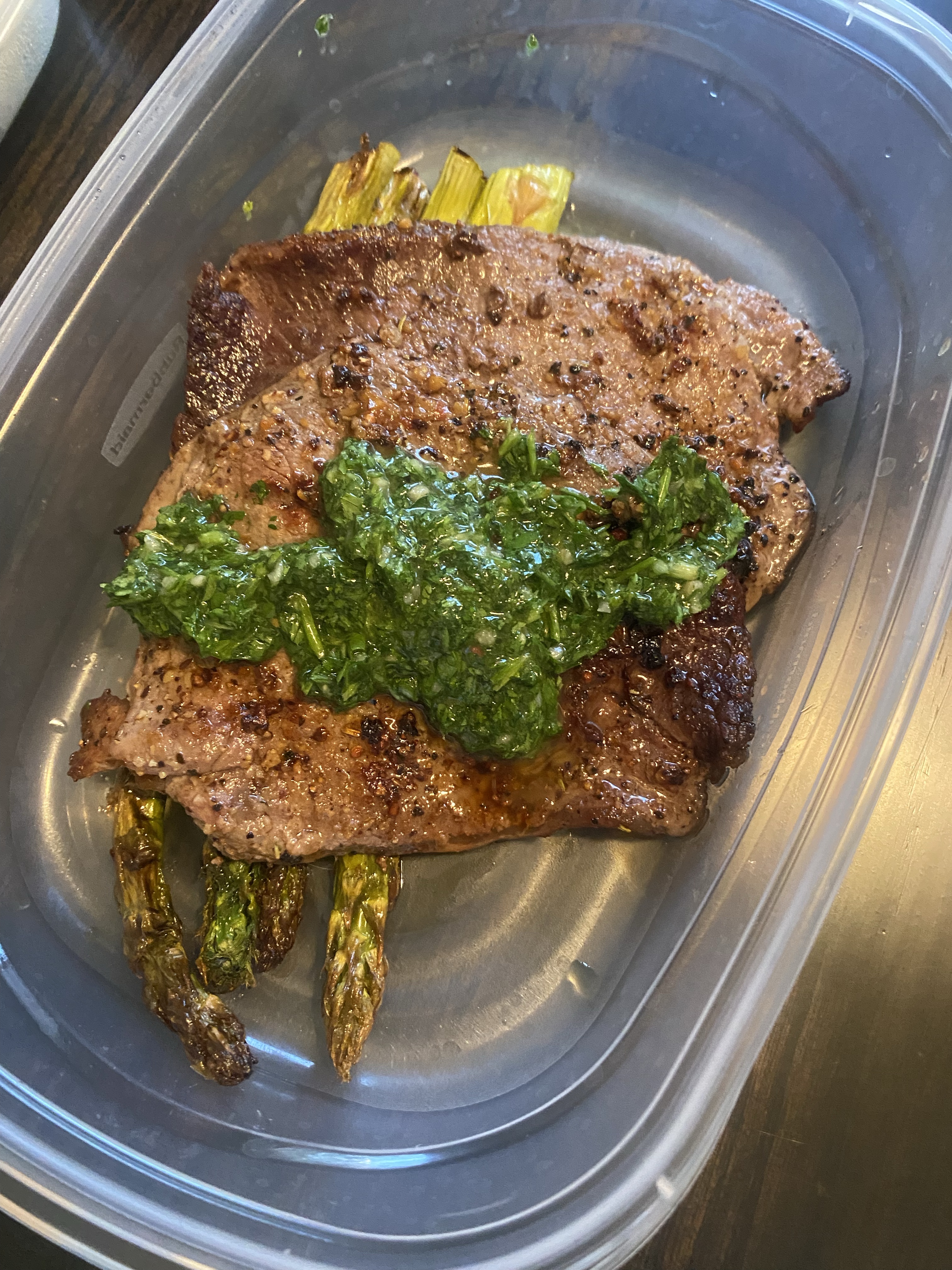 Chimichurri Steak with Asparagus
